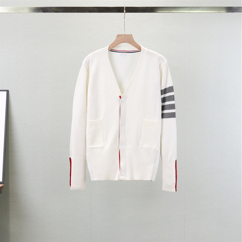 【outer】7色VネックニットカーディガンF8011