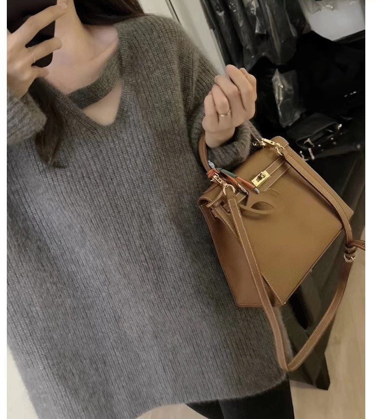 【tops】3色長袖ニットセーターF8338