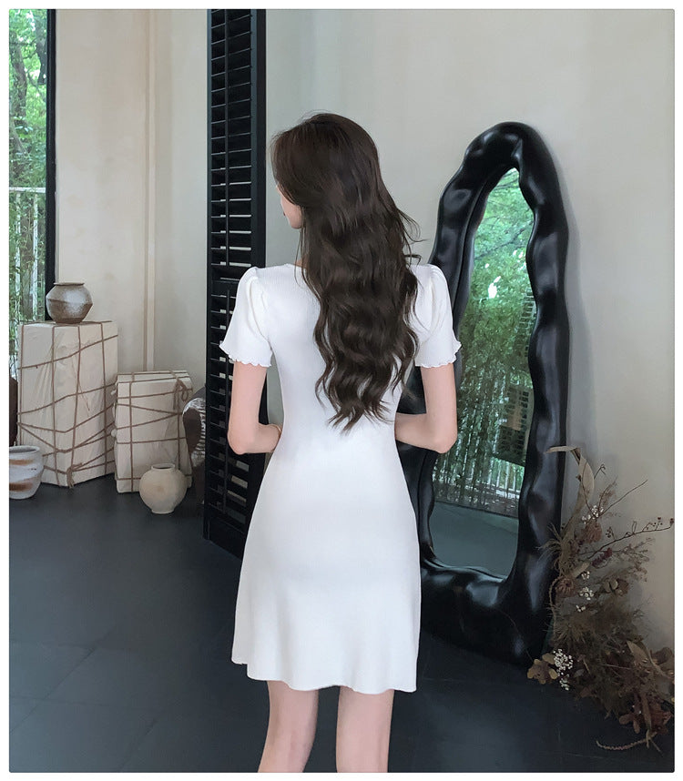 【dress】UネックニットワンピースG22122