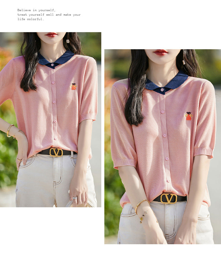 【tops】ニットTシャツG21942