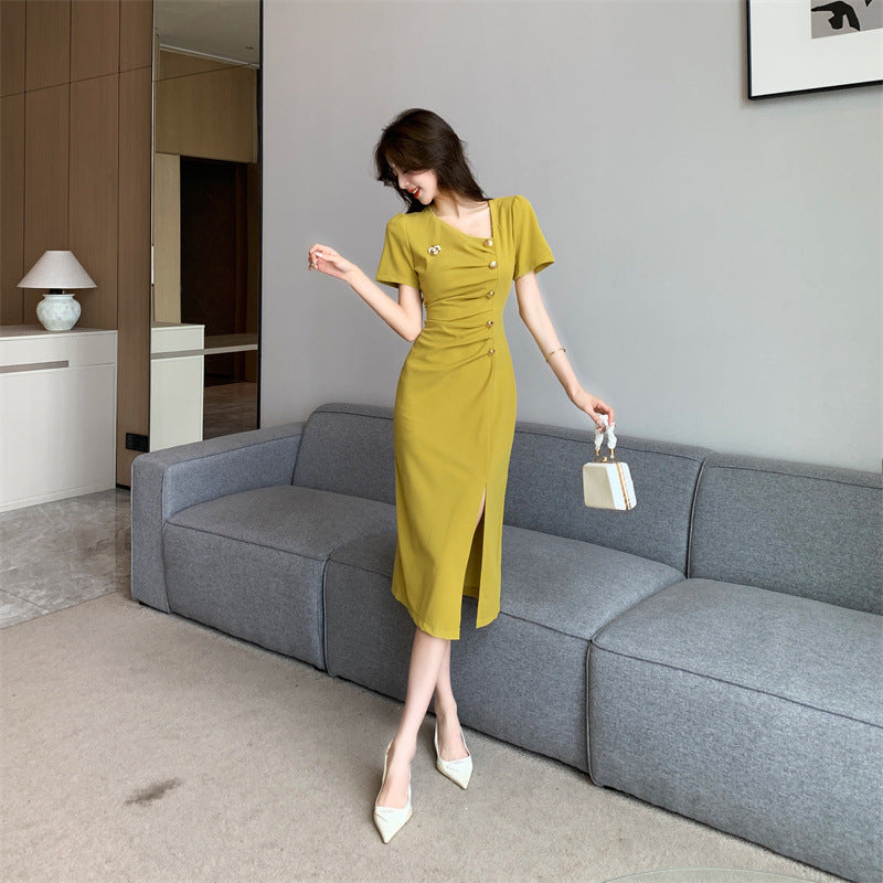 【dress】VネックスリットデートワンピースG22544