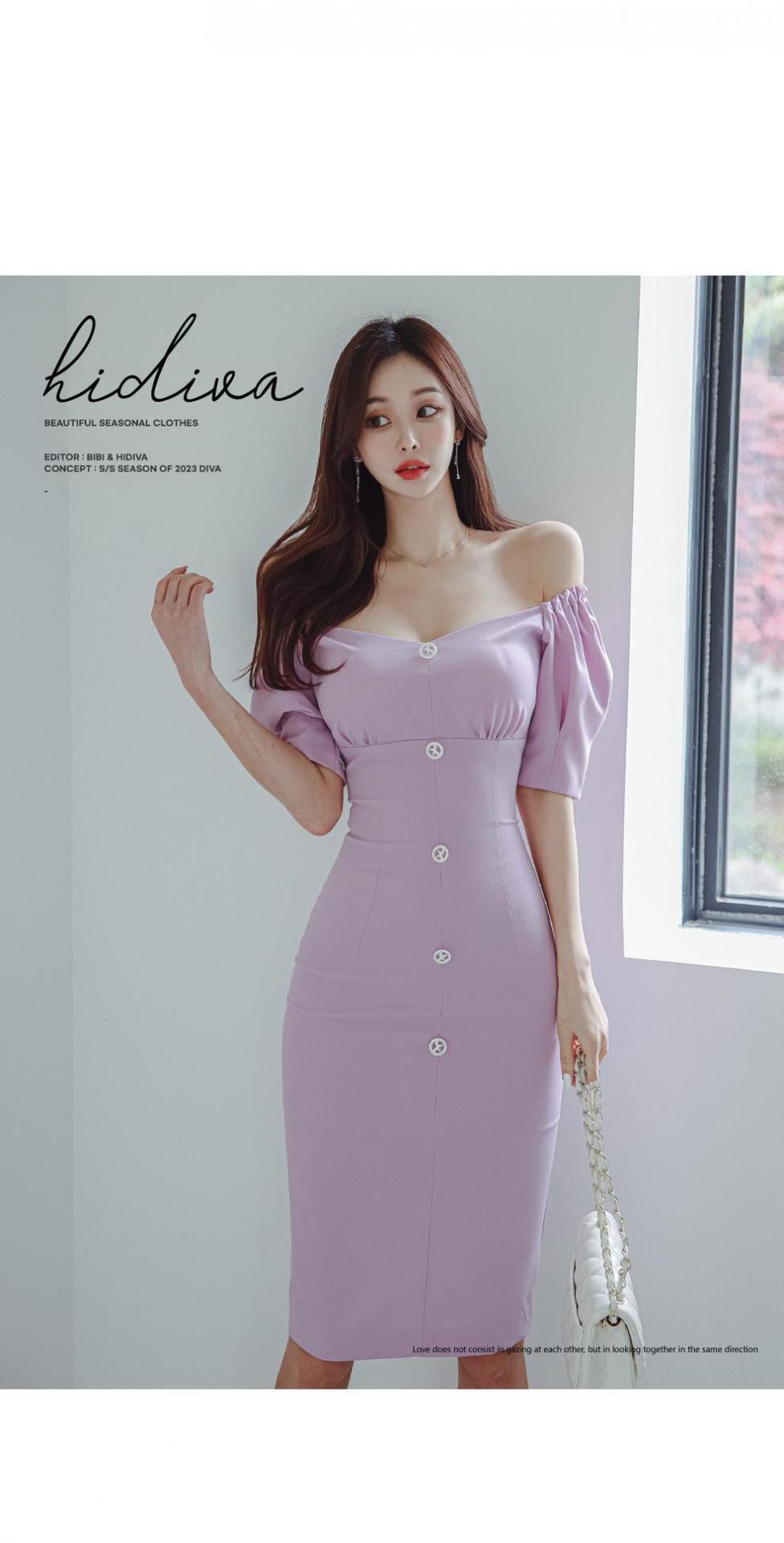 【dress】オフショルダータイトデートワンピースG21696