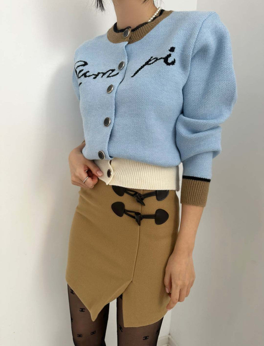 【outer】ラウンドネックニットカーディガンG24484