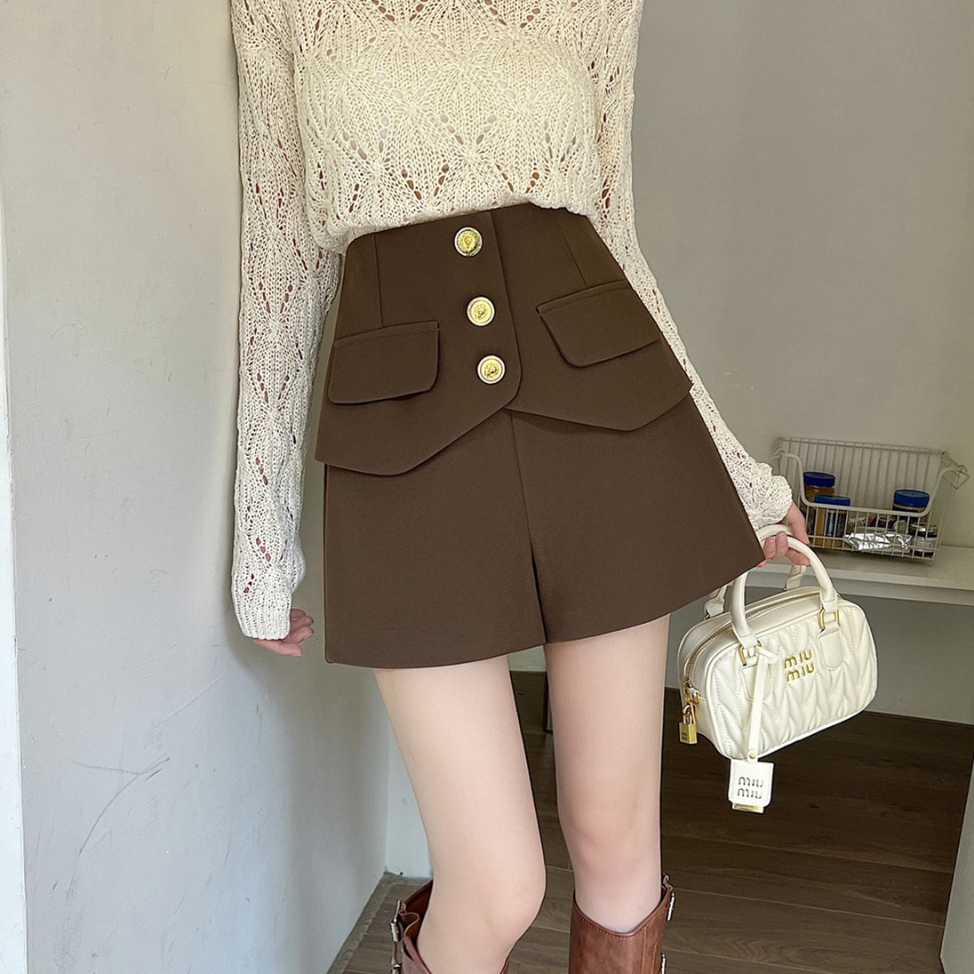 【bottoms】スーツショートパンツG22473