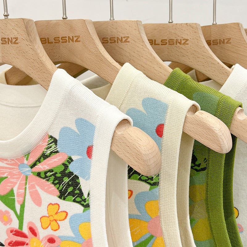 【tops】ノースリーブニットタンクトップG22046