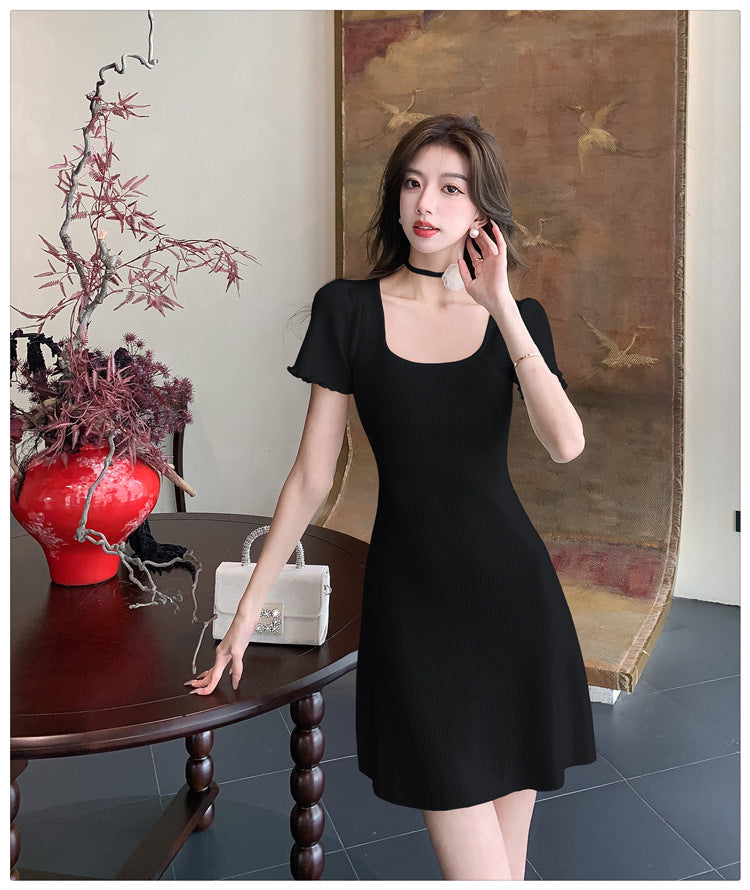 【dress】UネックニットワンピースG22122