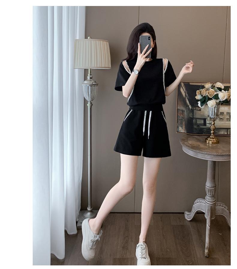 【set】Tシャツ+ショートパンツ2点セットG22410