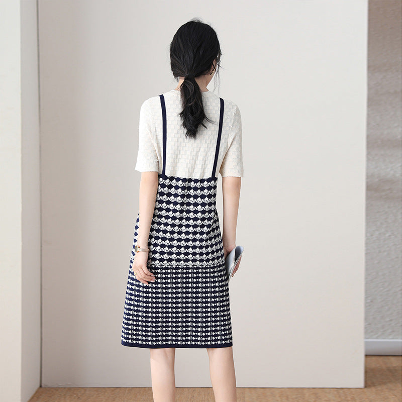 【dress】デザインニットワンピースG21722