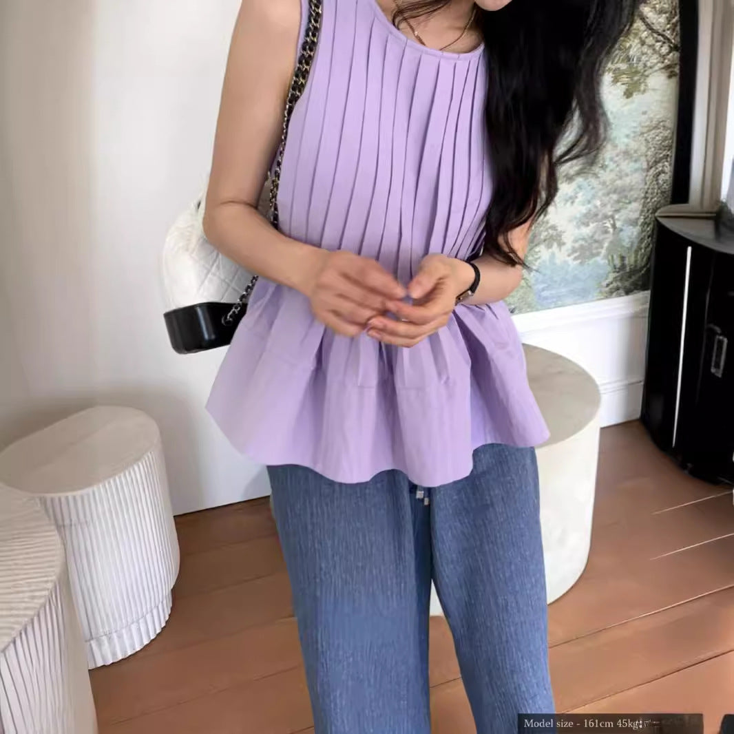 【tops】ラウンドネックブラウスG22125