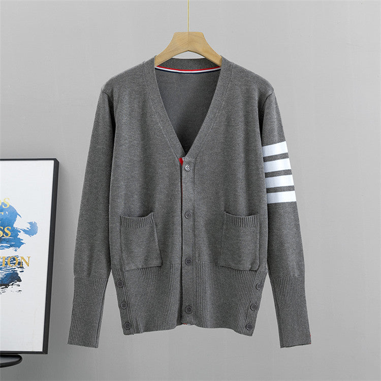 【outer】7色VネックニットカーディガンF8011
