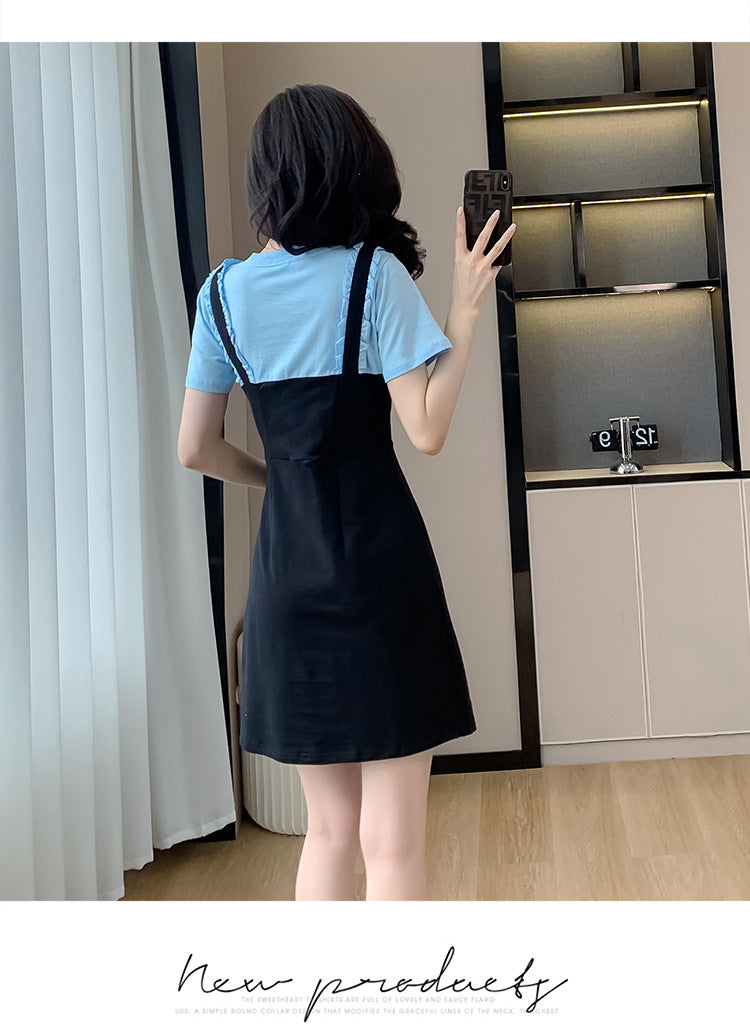 【dress】偽二つ切り替えカジュアルTシャツワンピースG21716