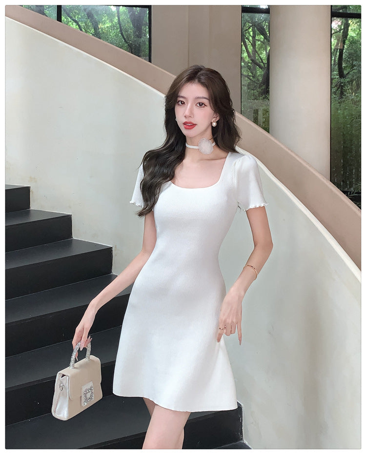 【dress】UネックニットワンピースG22122