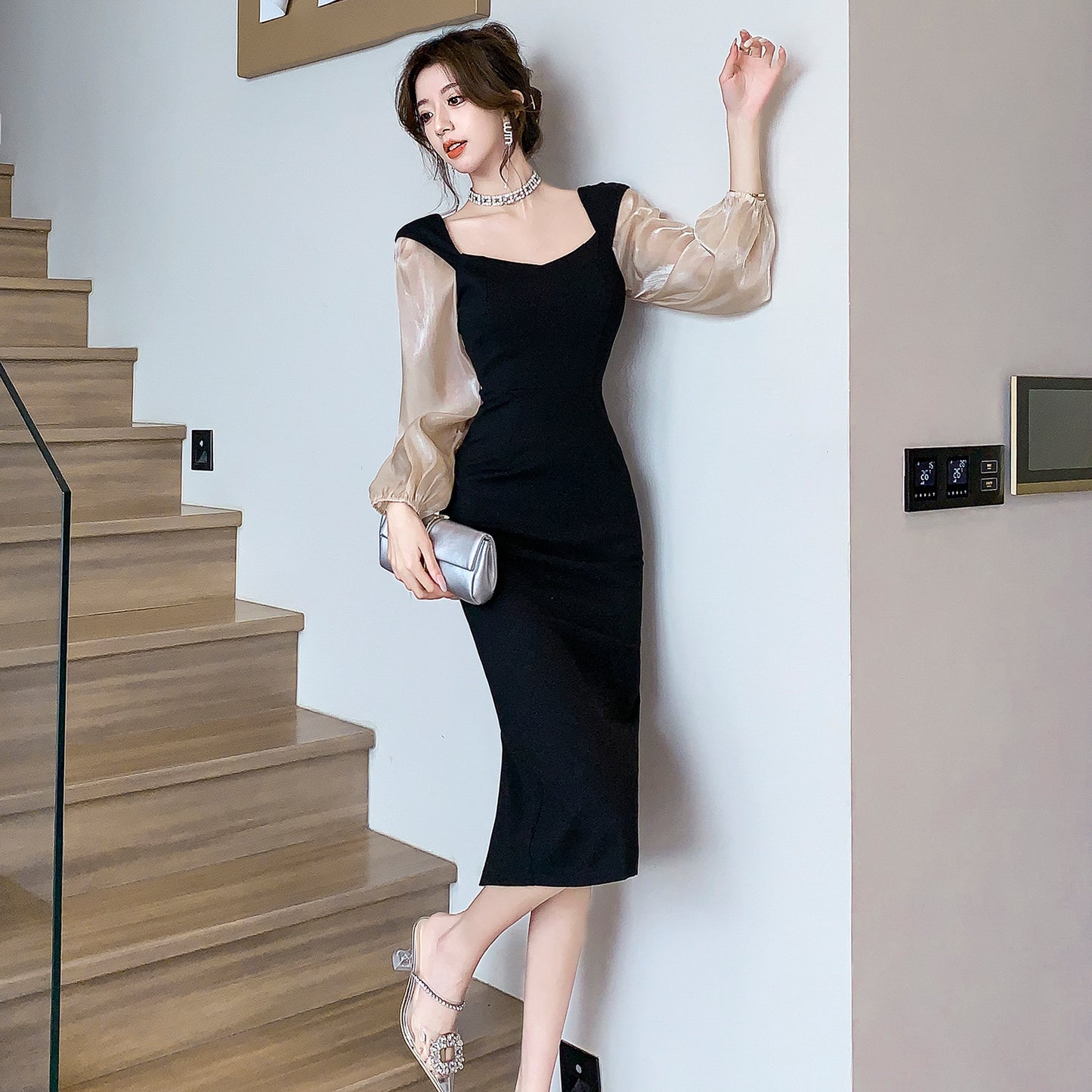 【dress】体型カバータイトデートワンピースG23662