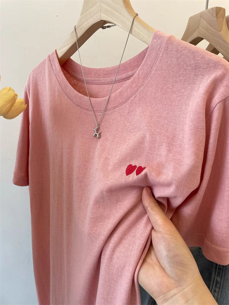 【tops】2色ゆったりTシャツF7862