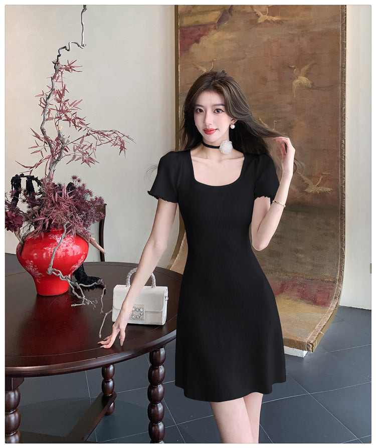 【dress】UネックニットワンピースG22122