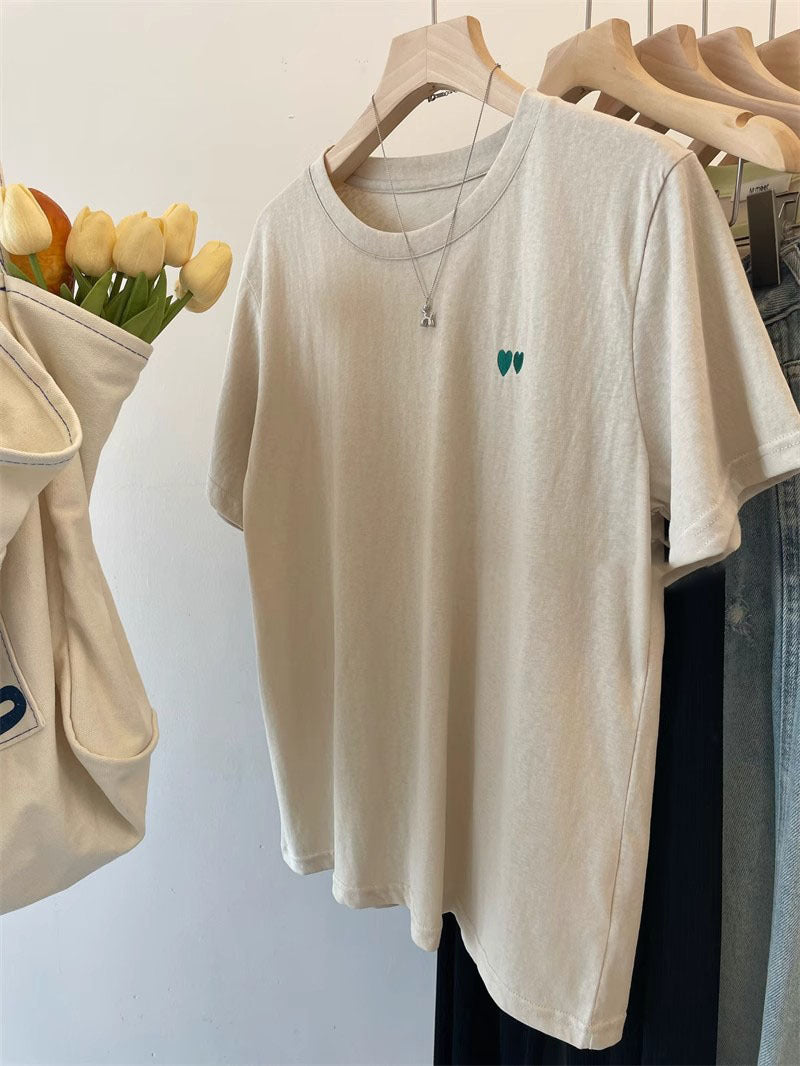 【tops】2色ゆったりTシャツF7862