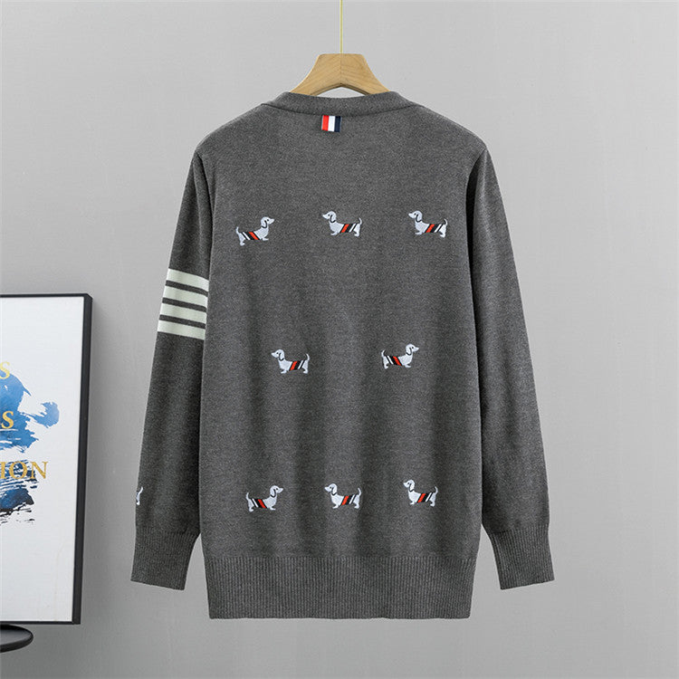 【outer】体型カバークニットカーディガンG23456