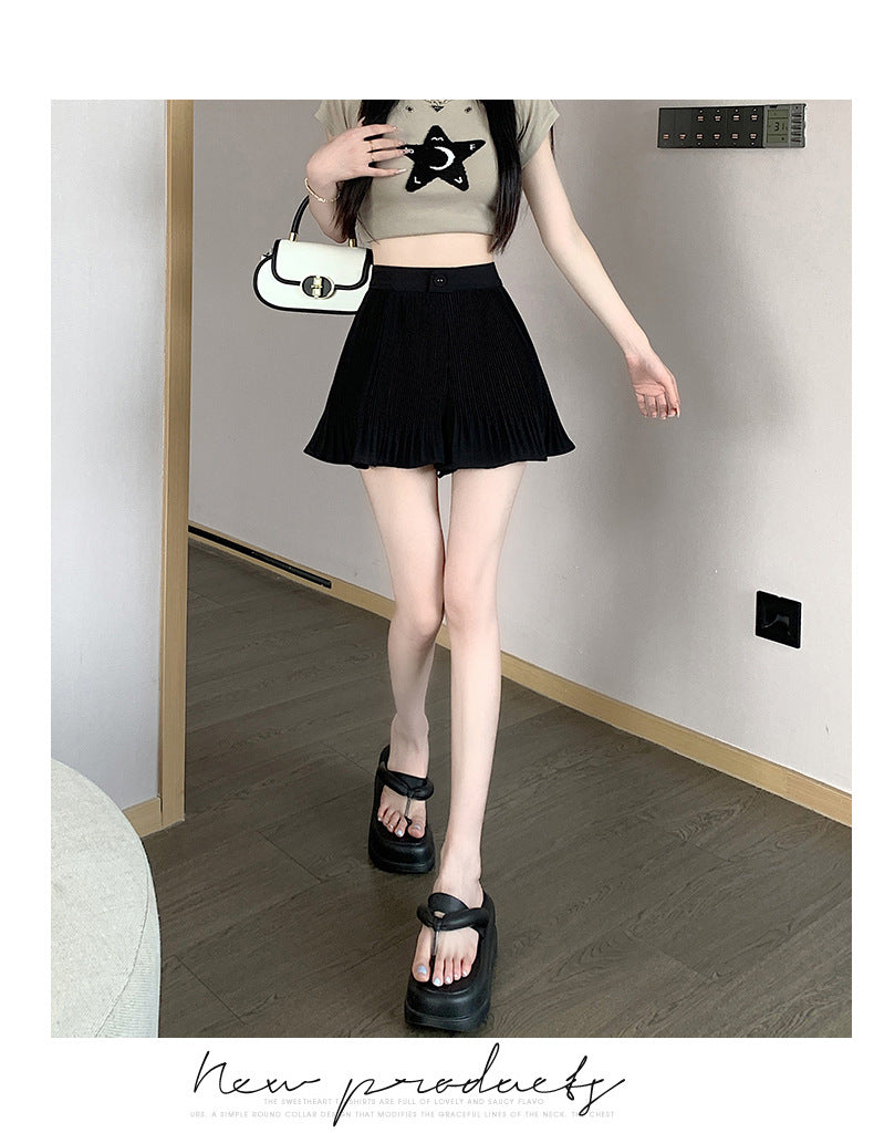 【bottoms】AラインシフォンショートパンツG22468