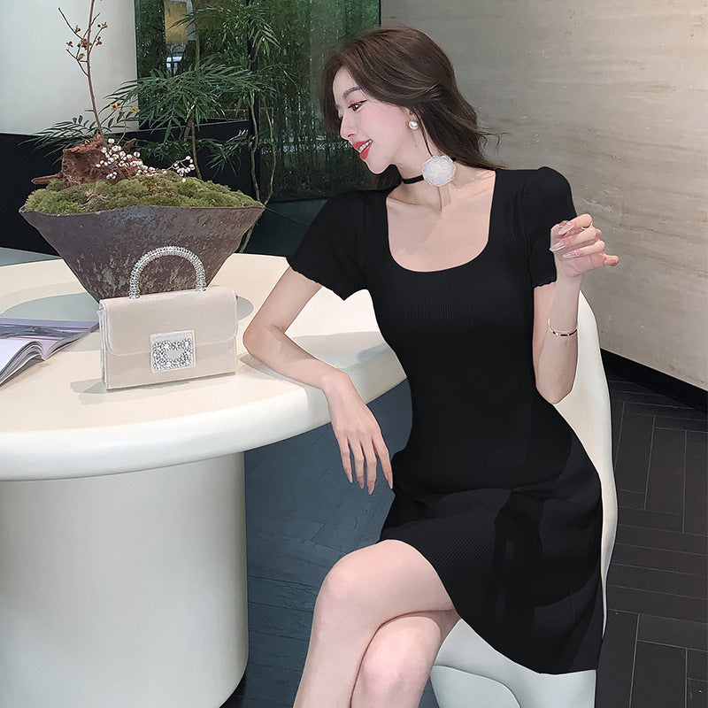 【dress】UネックニットワンピースG22122