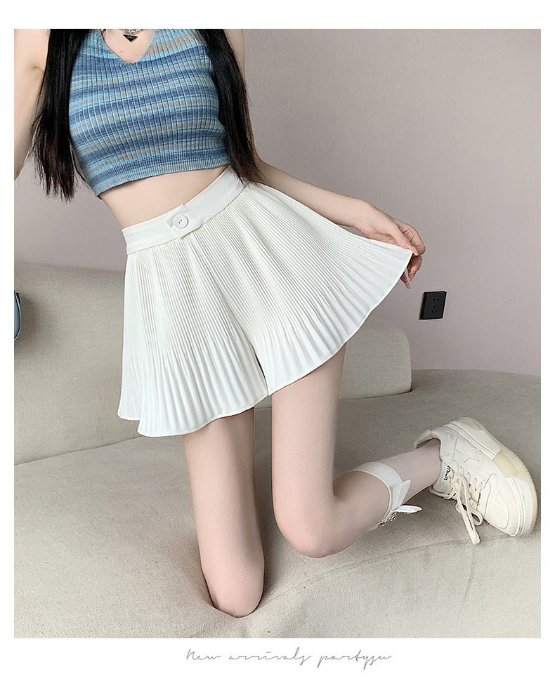 【bottoms】AラインシフォンショートパンツG22468