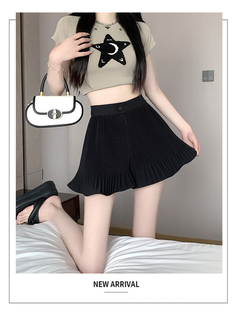 【bottoms】AラインシフォンショートパンツG22468