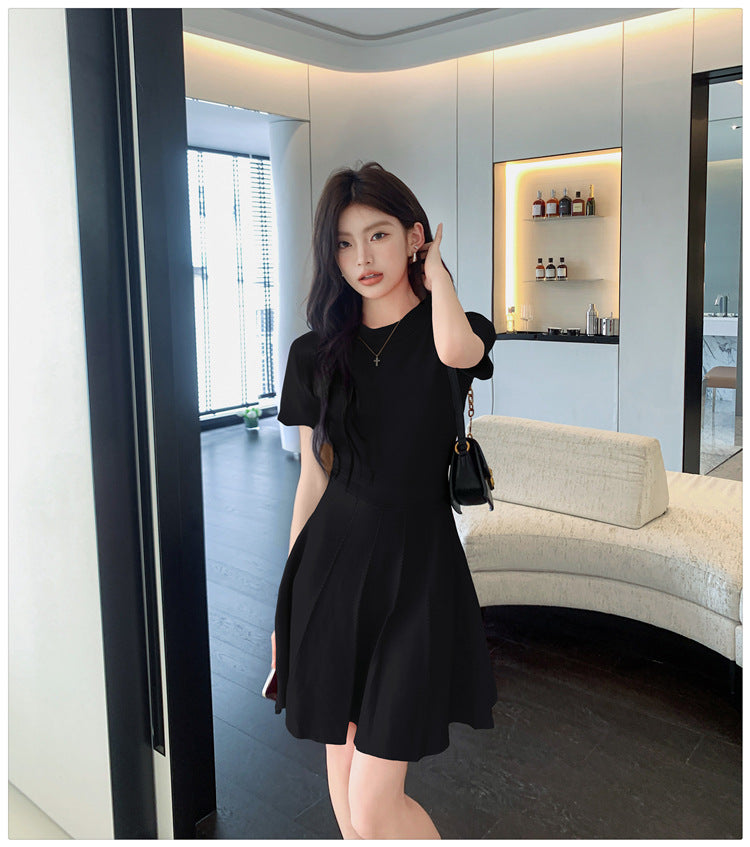 【dress】フランス風AラインニットワンピースG21831