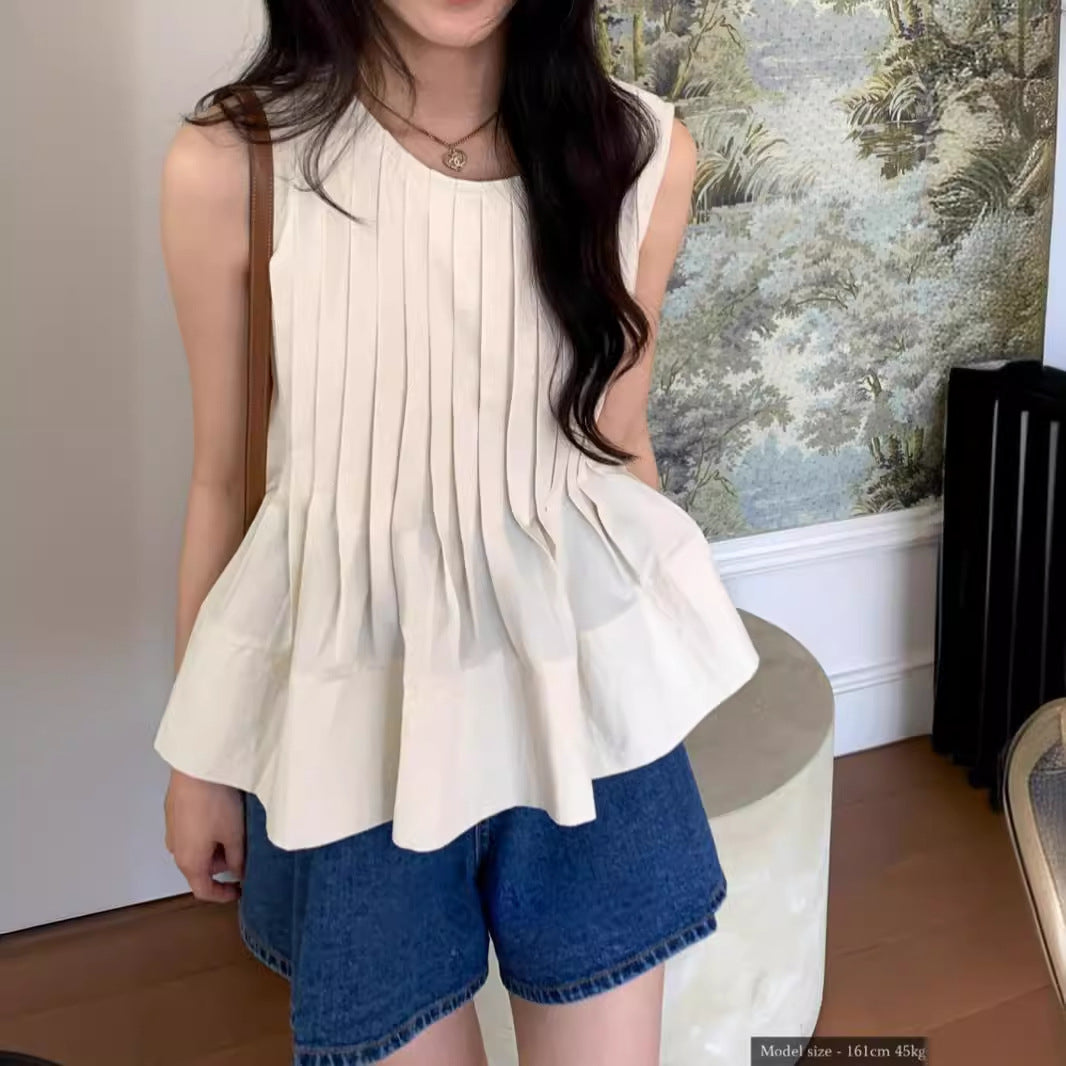 【tops】ラウンドネックブラウスG22125