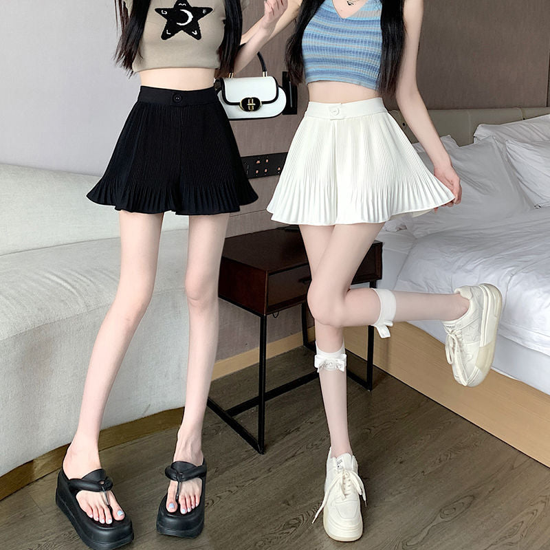 【bottoms】AラインシフォンショートパンツG22468