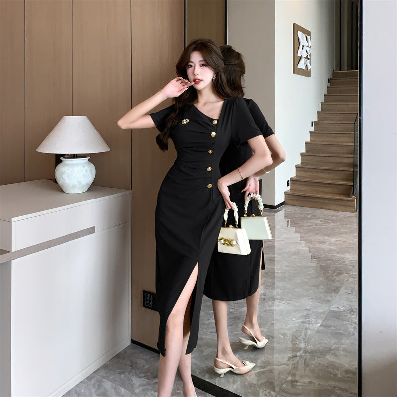 【dress】VネックスリットデートワンピースG22544