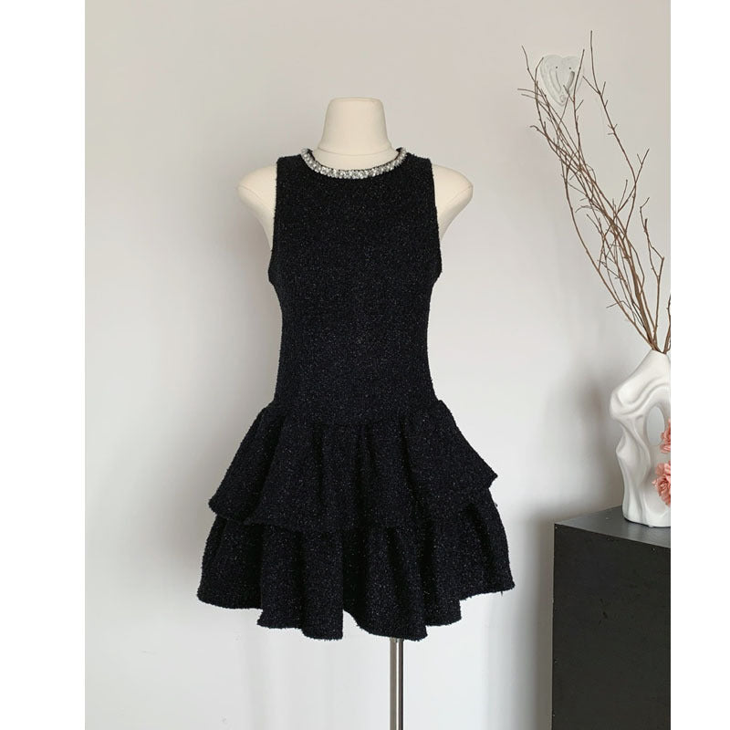 【dress】ノースリーブギャザーワンピースF7661