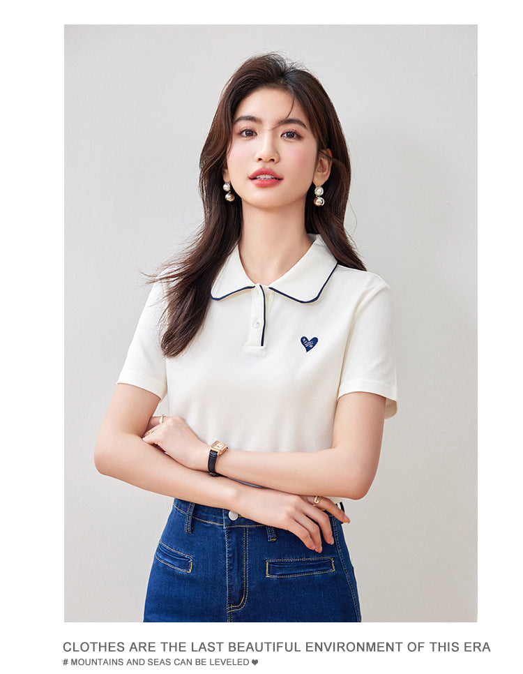 【tops】POLOネック合わせやすいTシャツG21961