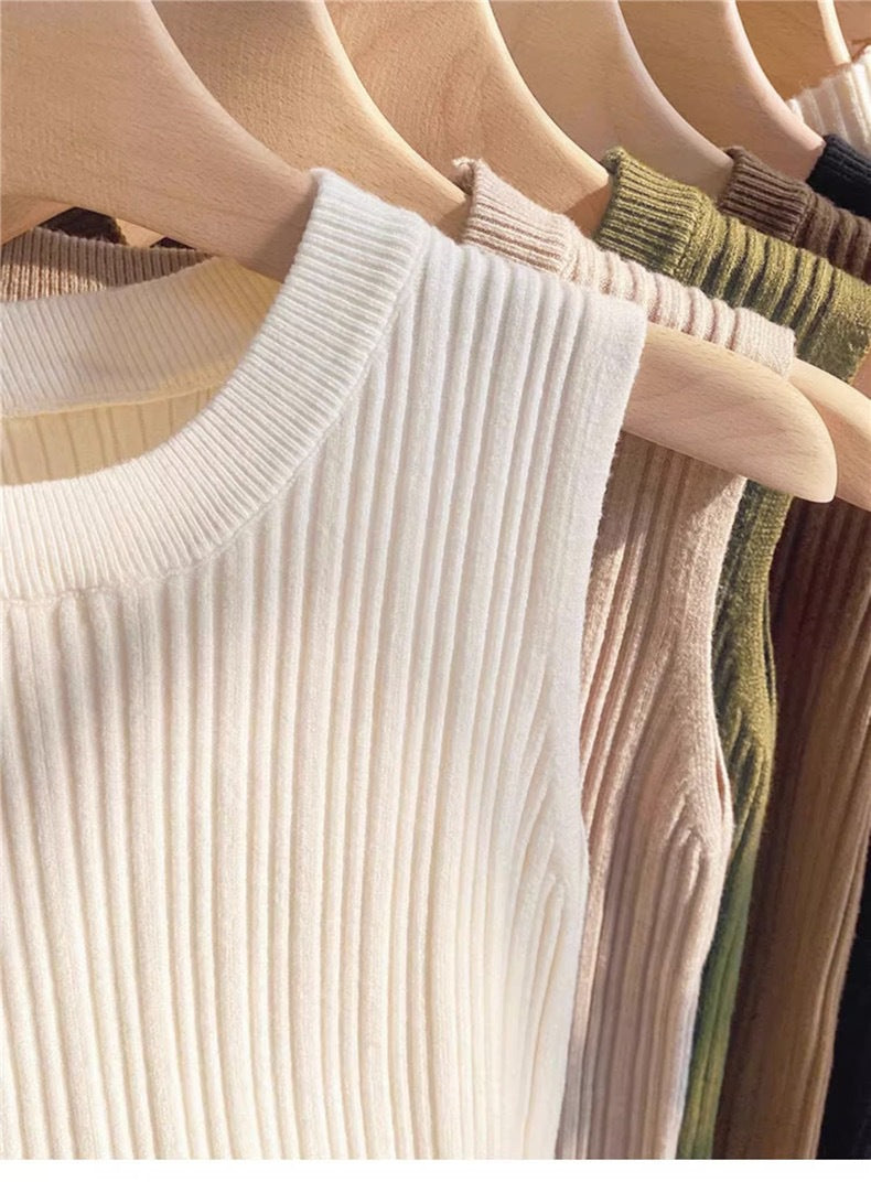 【tops】6色ニットタンクトップF7583