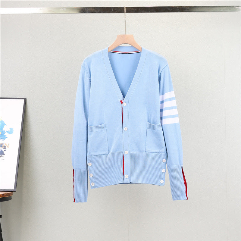 【outer】7色VネックニットカーディガンF8011