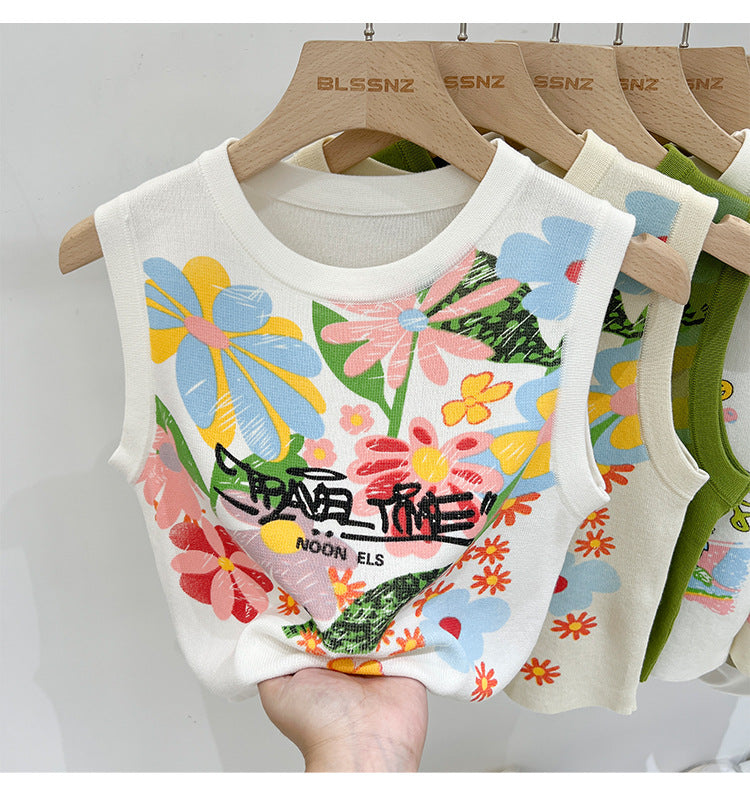 【tops】ノースリーブニットタンクトップG22046