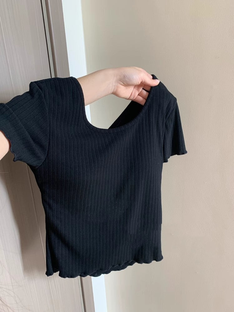 【tops】カップ付リボンTシャツG22060