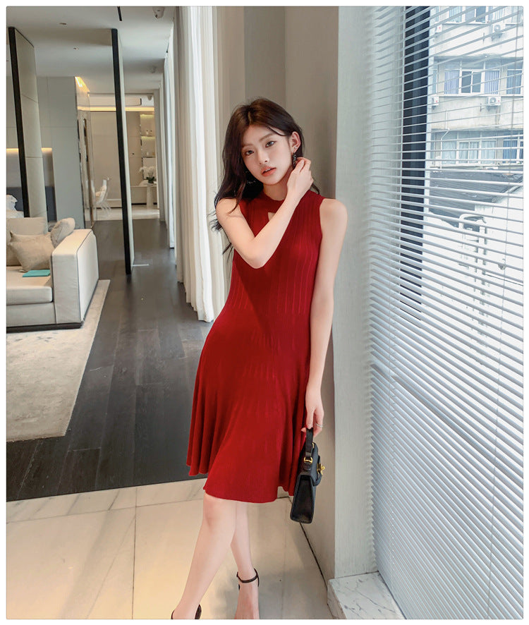 【dress】VネックニットワンピースG22106