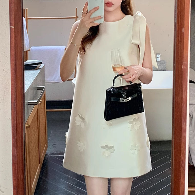 【dress】ノースリーブギャザーワンピースF7662