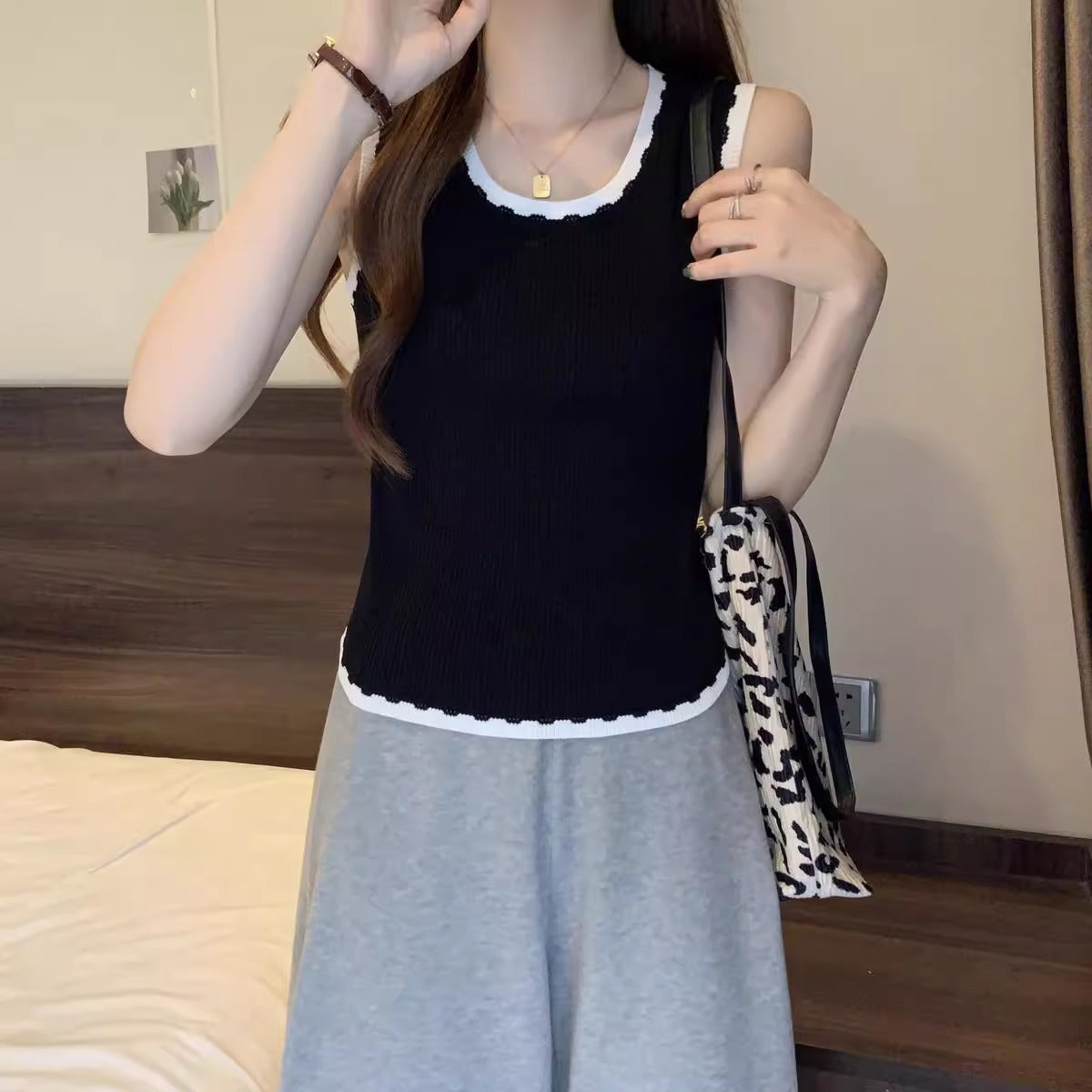 【tops】ニットタンクトップF7590