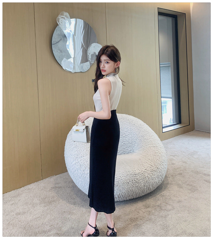 【dress】スリットタイトニットワンピースG21829