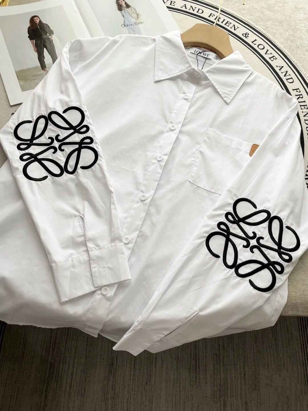 【tops】2色ポロカラー長袖シャツF7887
