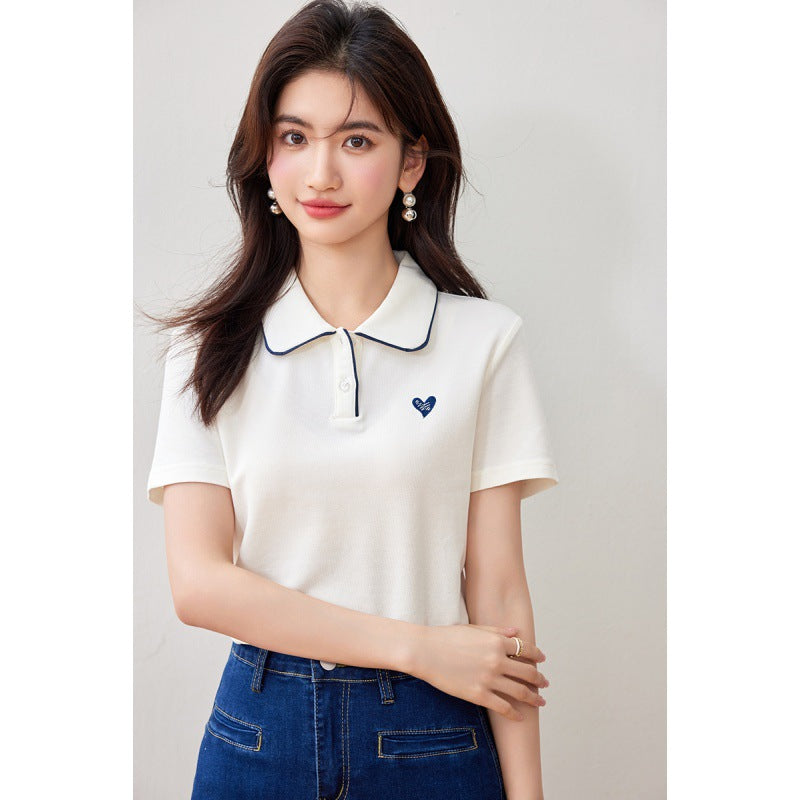 【tops】POLOネック合わせやすいTシャツG21961