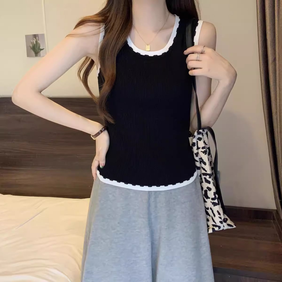 【tops】ニットタンクトップF7590