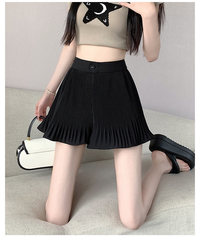 【bottoms】AラインシフォンショートパンツG22468