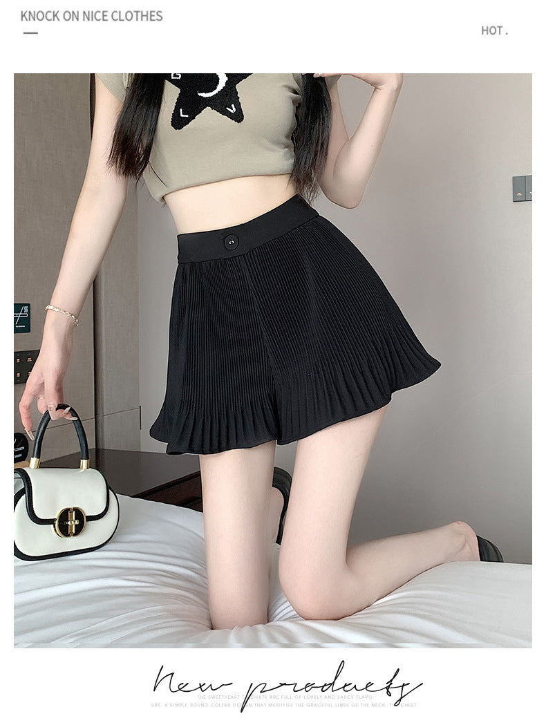 【bottoms】AラインシフォンショートパンツG22468