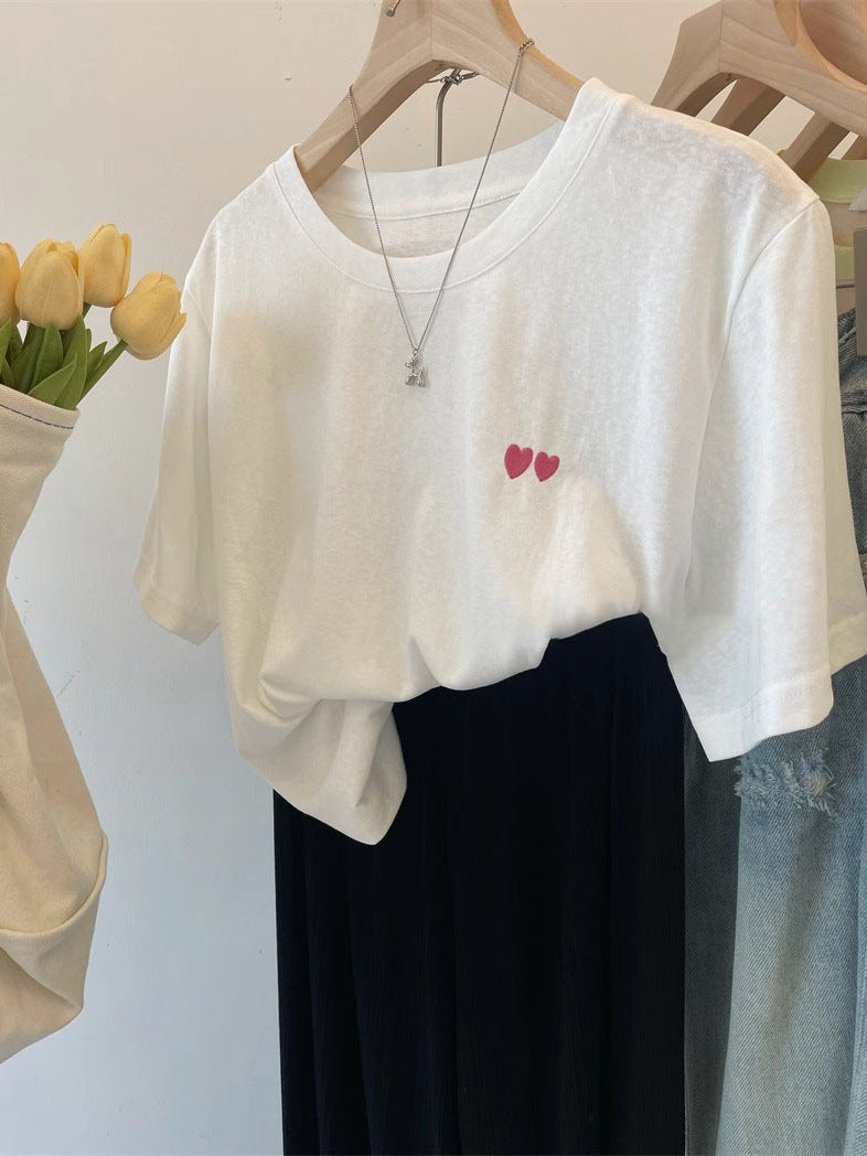 【tops】2色ゆったりTシャツF7862