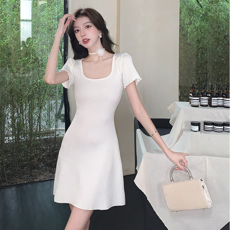 【dress】UネックニットワンピースG22122