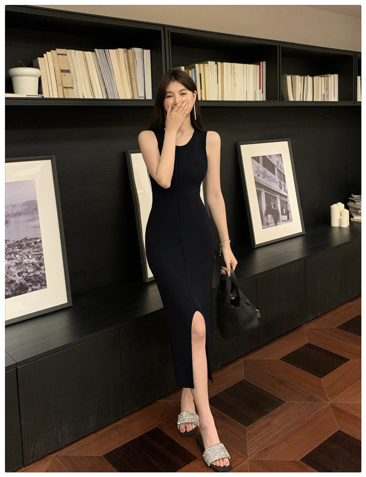 【dress】ノースリーブニットワンピースG22011