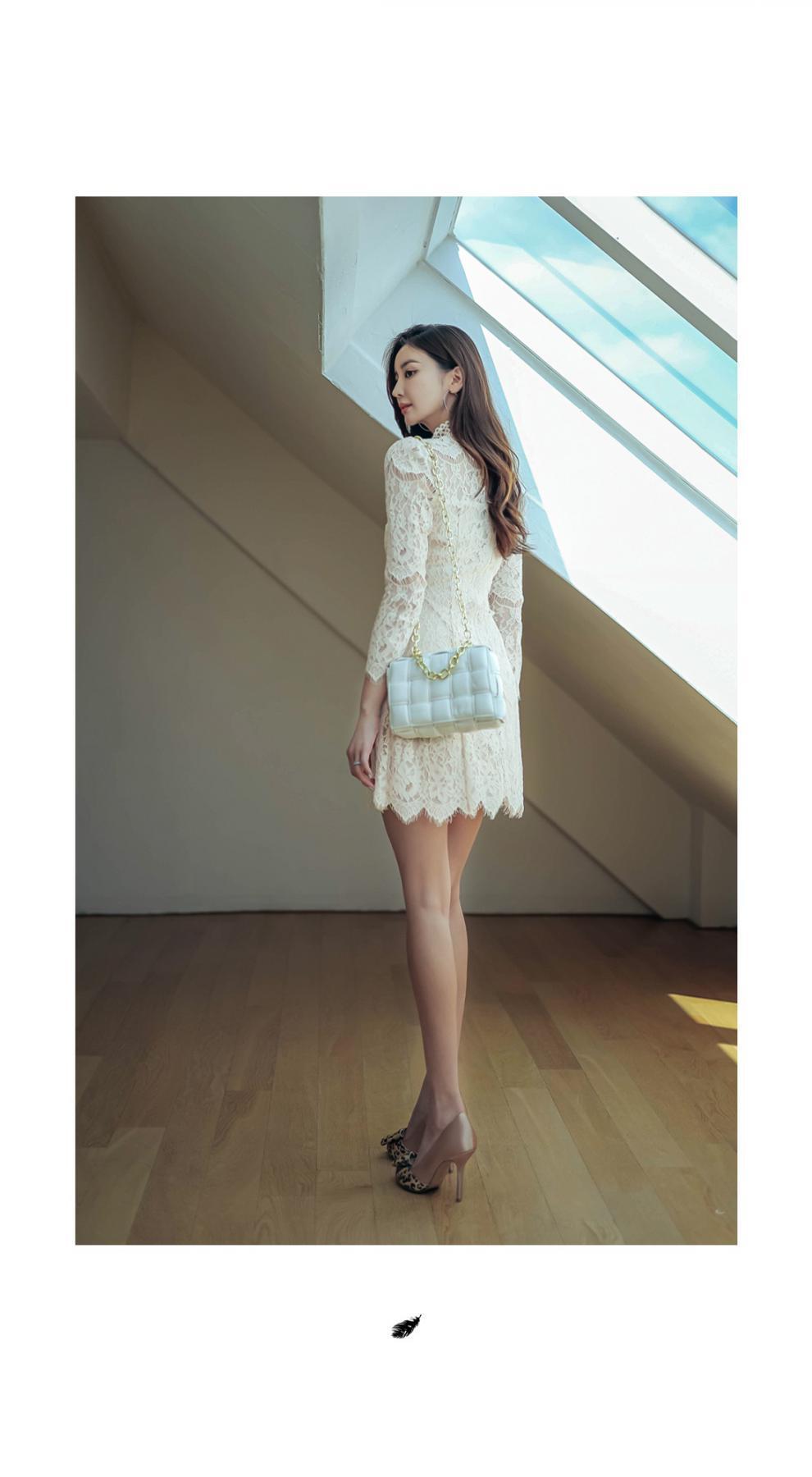 【dress】レースハーフネックワンピース G20503