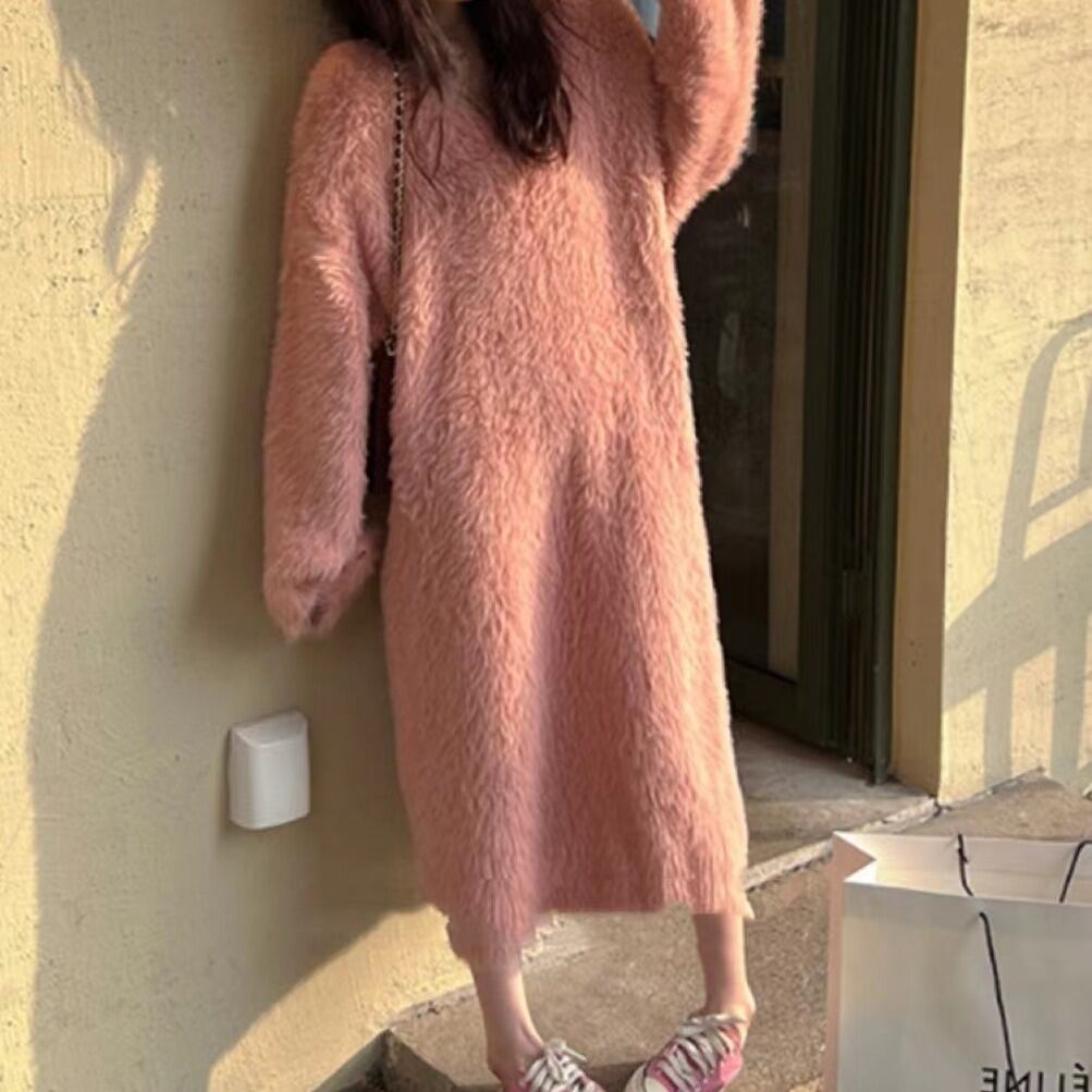 【dress】シャギーニットワンピース M19111