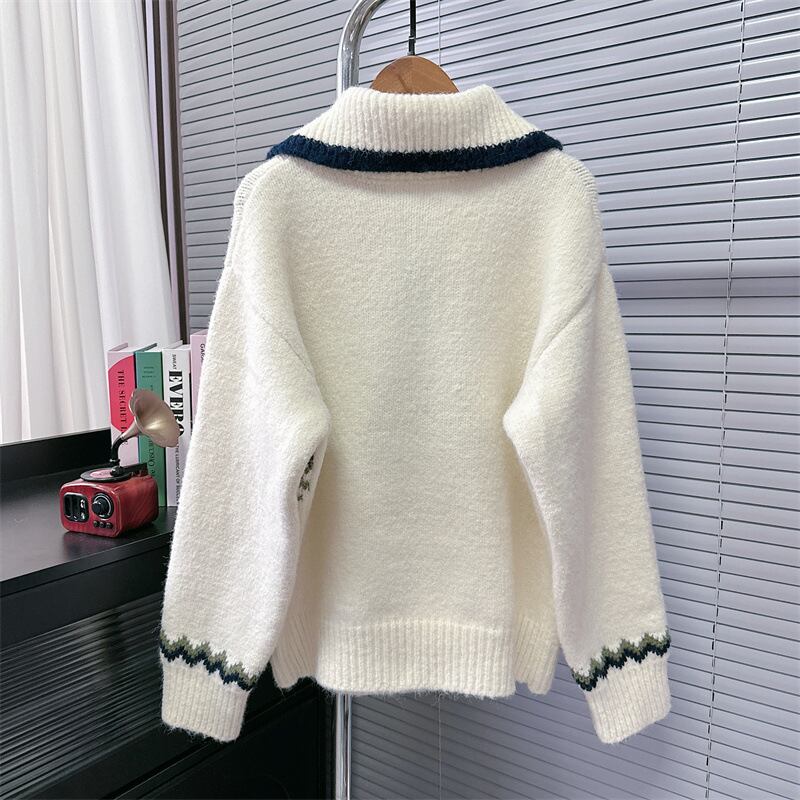 【tops】ファスナーニットセーター M27891